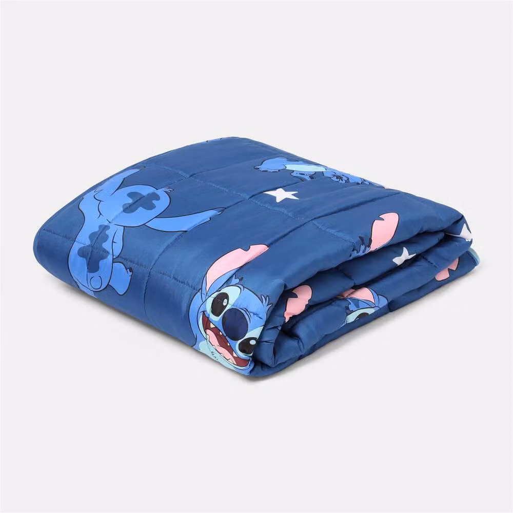 OHS Kids Stitch Weighted Sensory Sleep Throw, Blue, W: 100 cm, L: 150 cm – 3