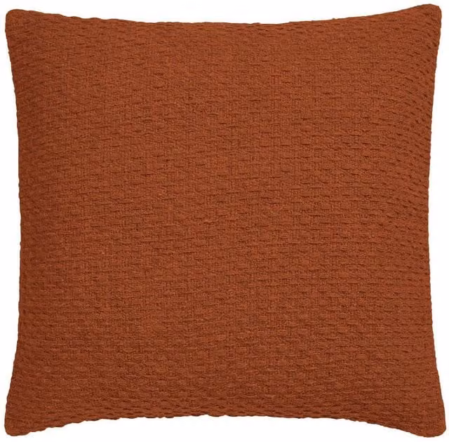 Drift Home Hayden Filled 100% Cotton Basket Weave Cushion in Terracotta, W/D/H: 43 x 43 x 43 cm – 1