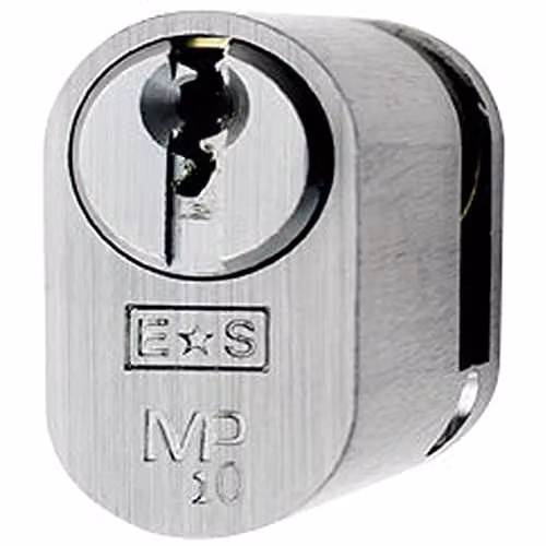 Loops 42mm Oval Single Cylinder Door Lock in Satin Chrome Silver