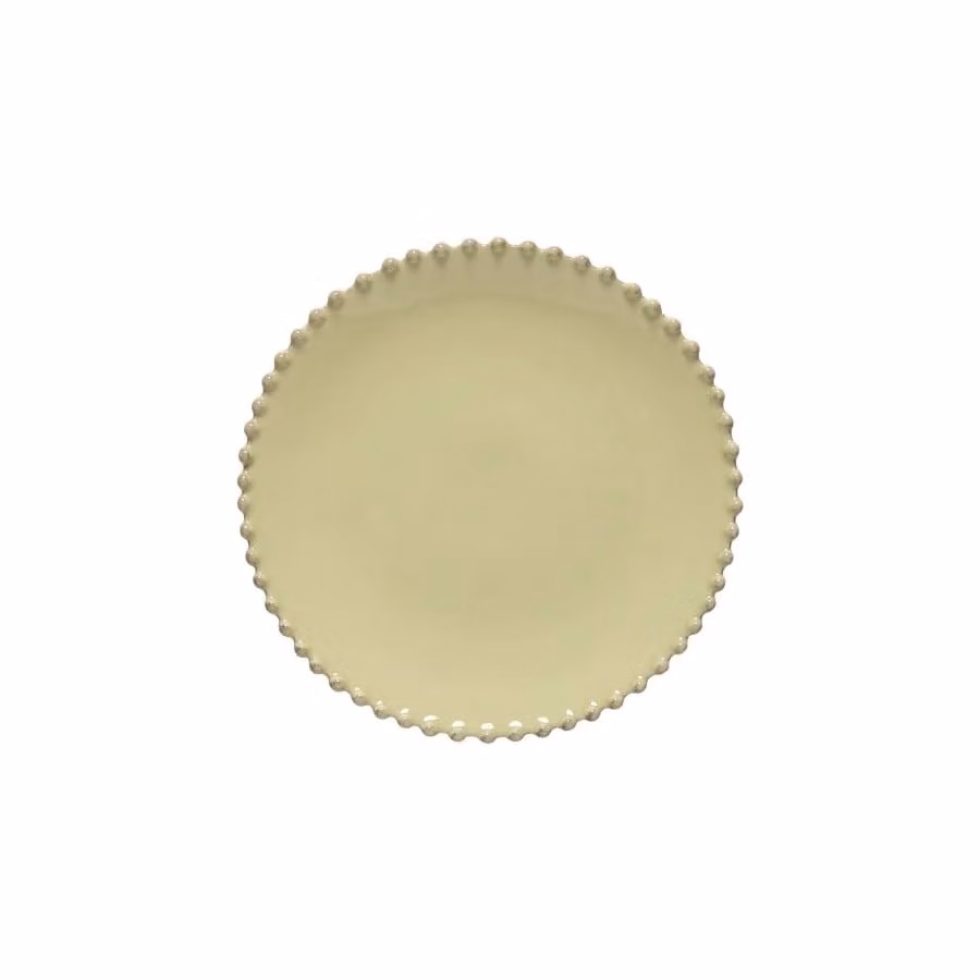 Costa Nova Pearl Green Flower Stoneware Salad and Dessert Plate