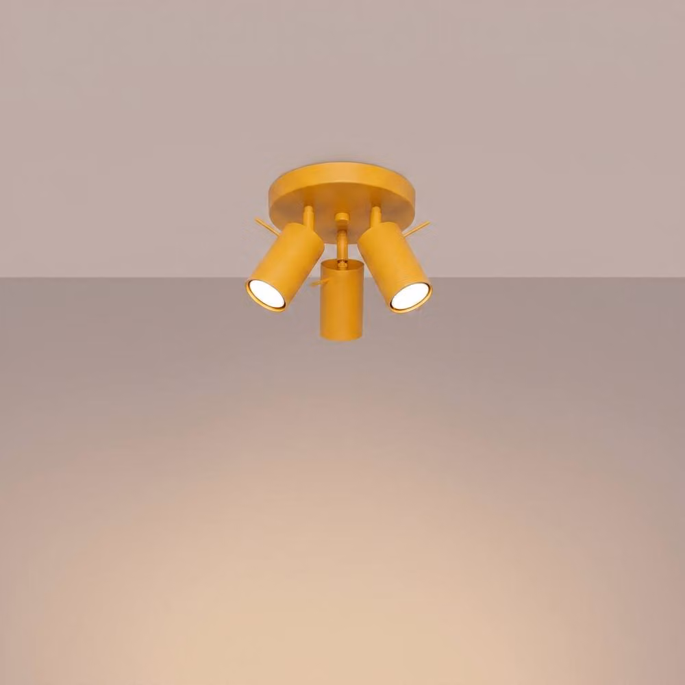 Sollux Lighting Modern Yellow Ceiling Lamp with 3 Lights, W/D/H: 14.5 x 25.7 x 25.7 cm – 2