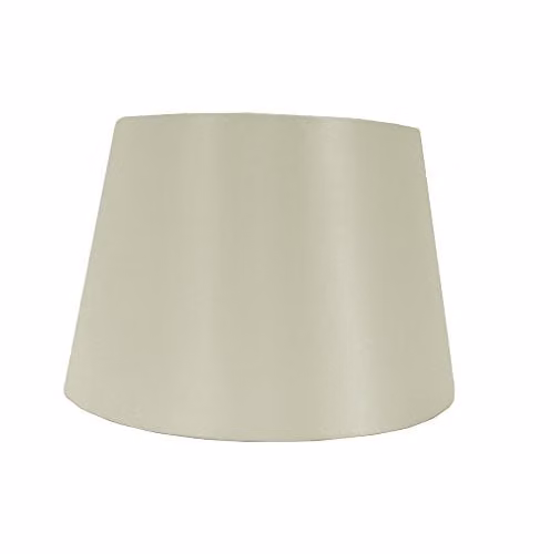 K LIVING Lights Linen Satin Drum Ceiling and Table Lamp Shade in Beige, Diameter: 30.48 cm