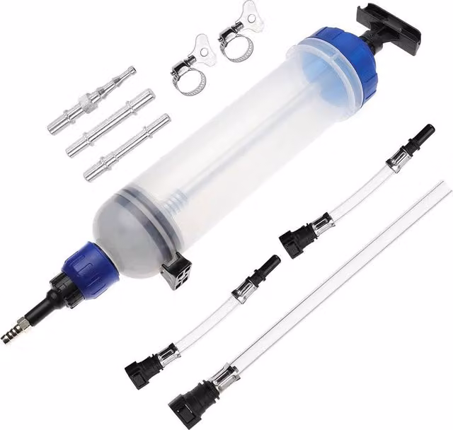 NESTLUNE Manual Oil Syringe Fluid Extractor and Transfer Filling Pump, 1500ml, Clear