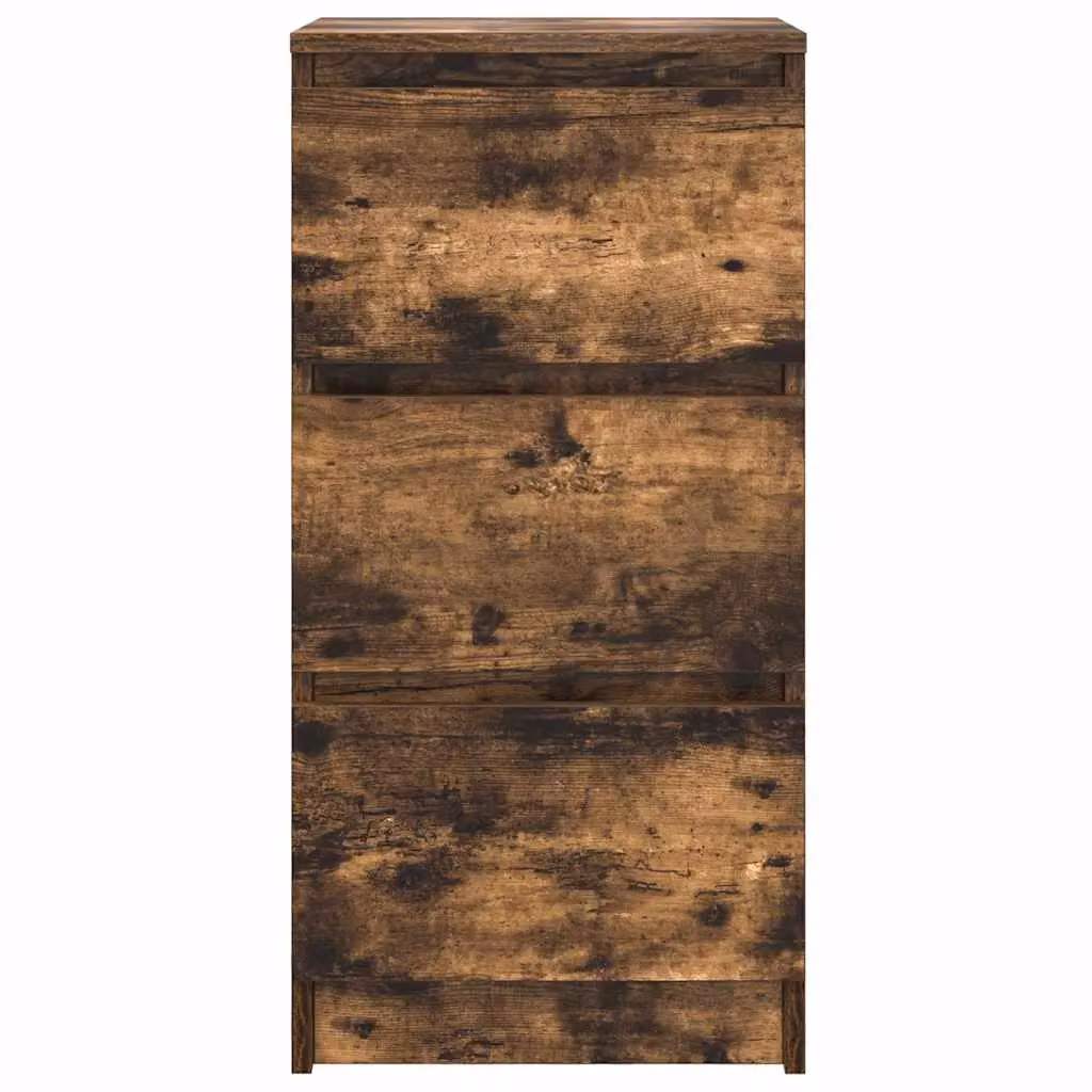 Berkfield Home Smoked Oak Sideboard in Brown, W/D/H: 37.5 x 35 x 76 cm – 2