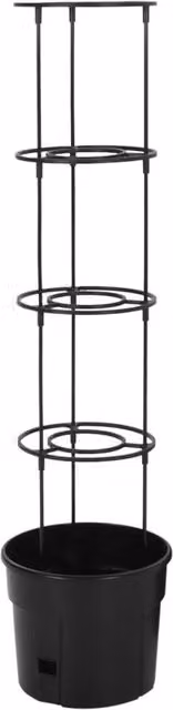 Berkfield Home Tomato Grower Planter Tub in Anthracite and Black, W/D/H: 29.5 x 29.5 x 115 cm – 1