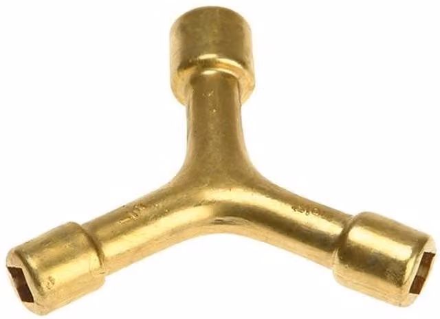 Monument Brass Three Legged Radiator Valve Key