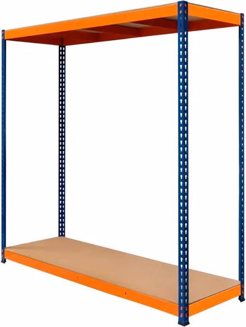 Monstershop S-Rax 2 Shelf Racking in Blue, W/D/H: 180 x 60 x 180 cm
