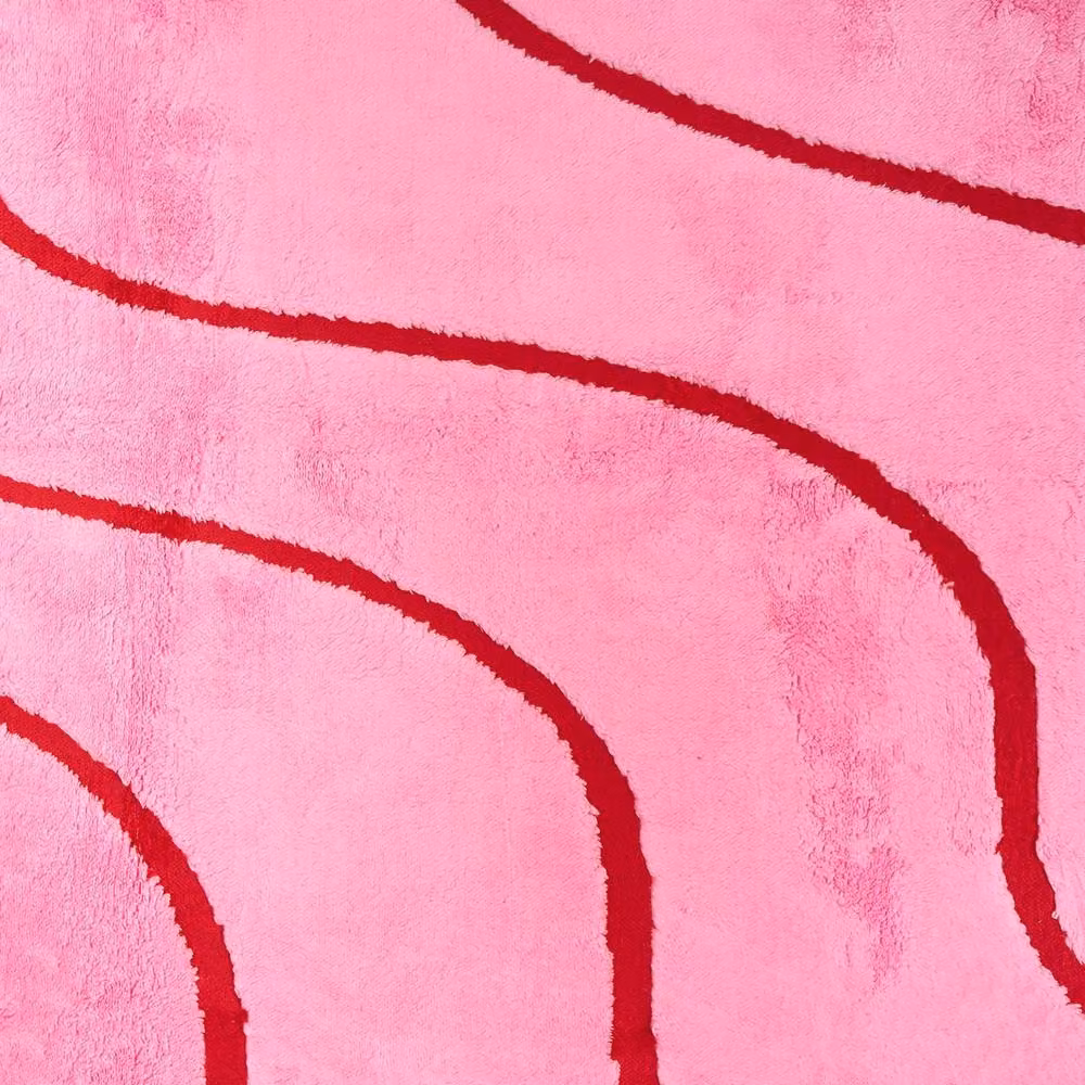 OHS Hand Tufted Wave Contour Rug in Bright Pink, W: 160 cm, L: 230 cm – 3