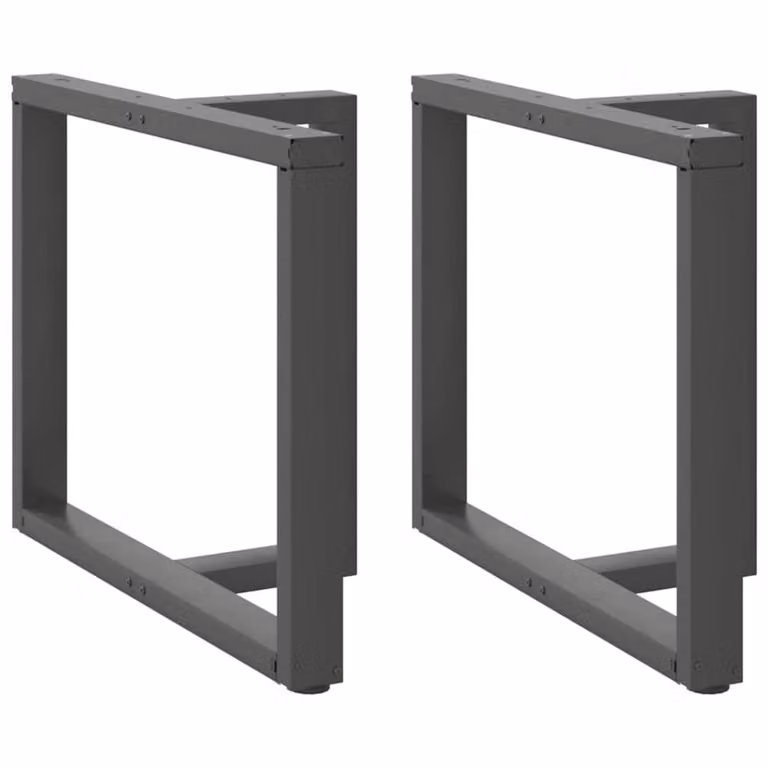 Berkfield Home T-Shaped Dining Table Legs, 2 Piece Steel Set in Anthracite Grey, W: 100 cm, D: 35 cm, H: 72-73 cm