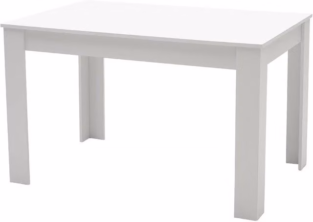 Garden Sanctuary Modern Rectangular Composite Wood Dining Table in White