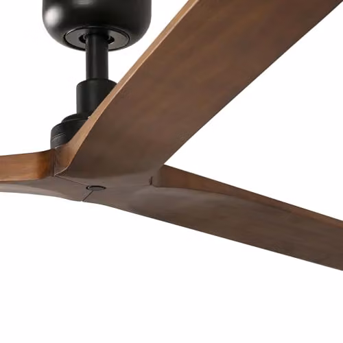 FARO Barcelona Klim Ceiling Fan in Grey and Dark Walnut Wood, H 23.6 cm, Ø 125 cm – 3