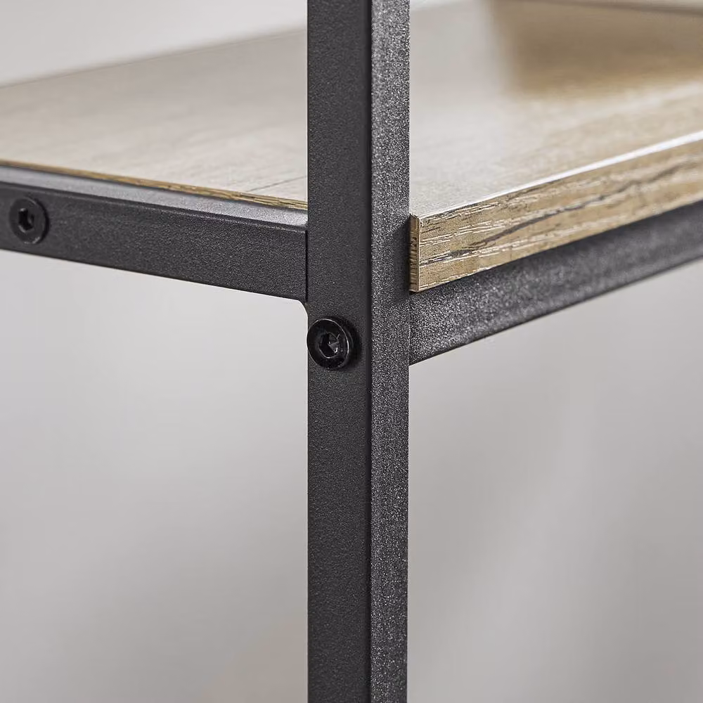 SoBuy Industrial Narrow Console Table in Black and Brown – 3