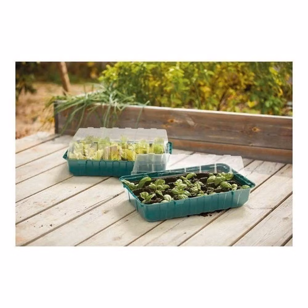 NESTLUNE 4 Pack of 24 Propagator Cell Kit with Lids in Green for Growing Seedlings – 3