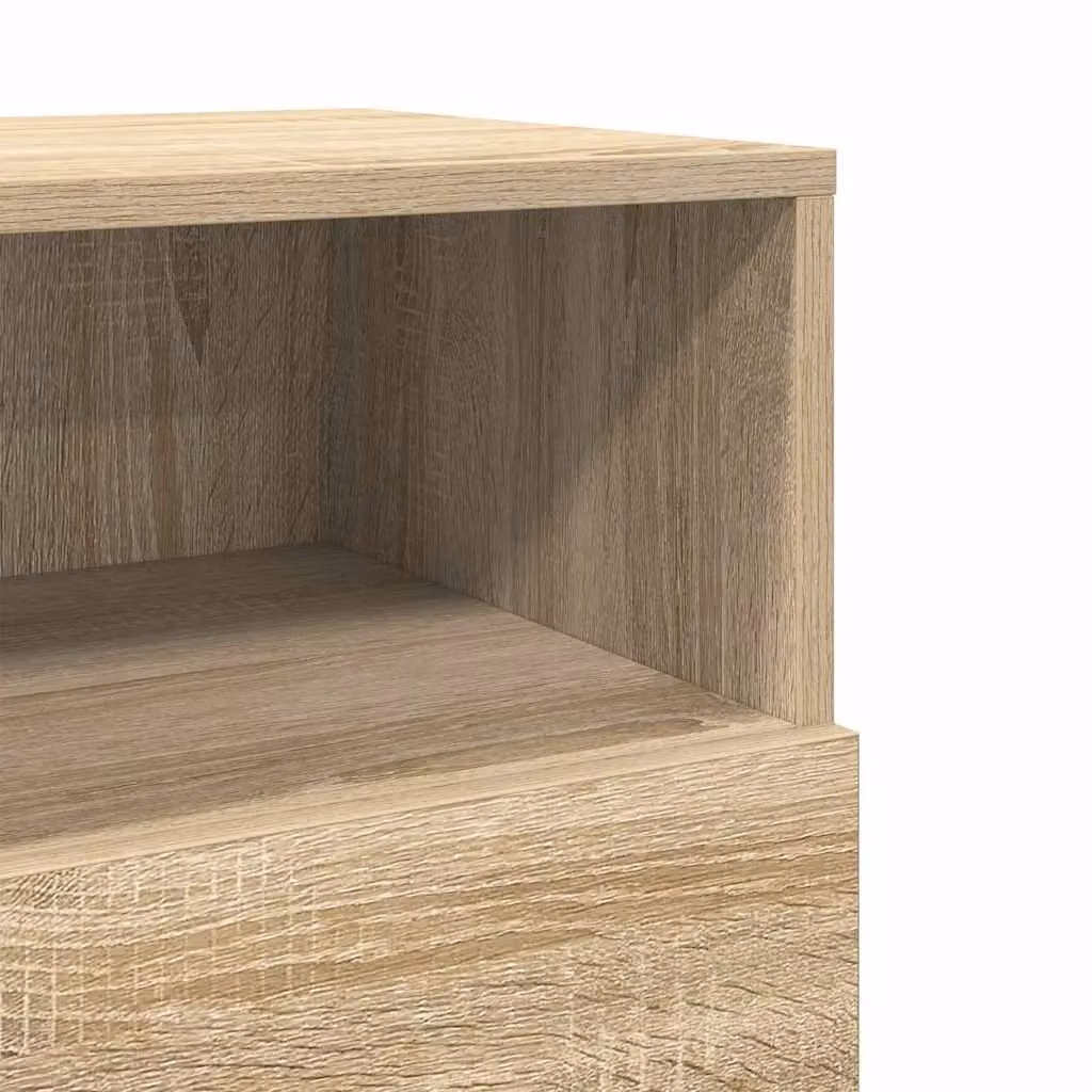 Berkfield Home Bedside Cabinet with 2 Drawers in Sonoma Oak Brown, W/D/H: 36 x 36 x 68 cm – 3