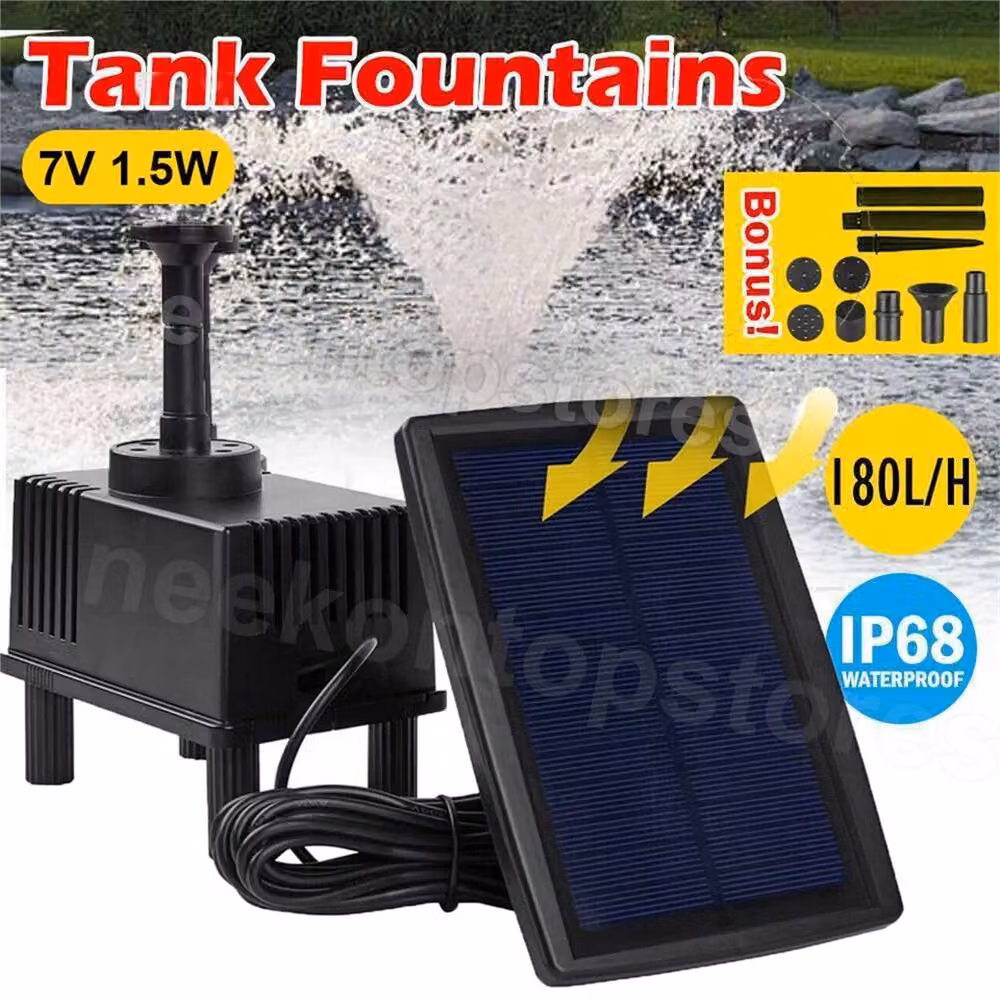 Nordara Solar Tabletop Mini Pond Aquarium Fountain in Black – 3