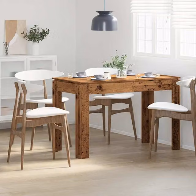 Berkfield Home Rectangular Dining Table in Brown, W/D/H: 120 x 60 x 76 cm