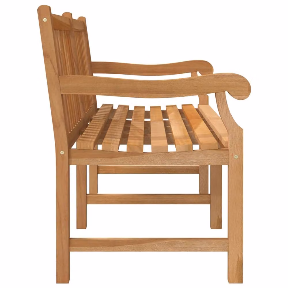 Berkfield Home Garden Bench in Brown Solid Teak Wood, 150 cm – 3