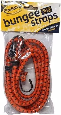 ProSolve Bungee Straps Pair, Orange, 1000mm