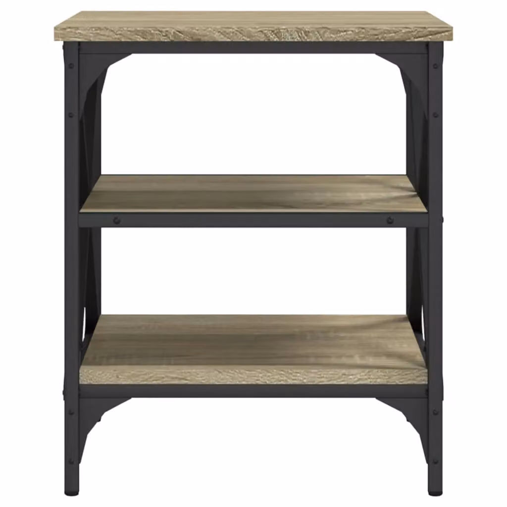 Berkfield Home Set of 2 Sonoma Oak Side Tables in Brown, W/D/H: 40 x 42 x 50 cm – 4