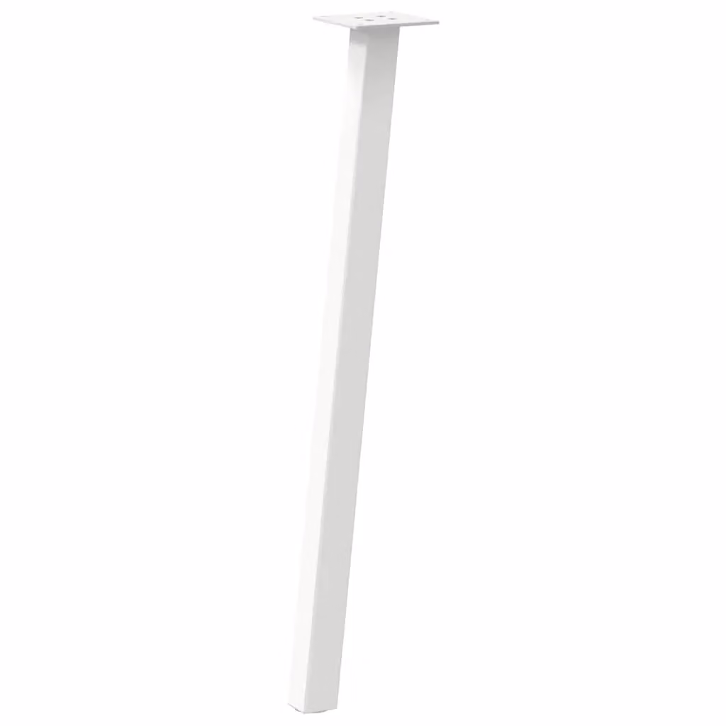 Berkfield Home Steel Coffee Table Legs, 4 Pieces, White, Height: 72 cm