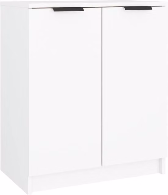 Berkfield Home Modern White Wall Mounted Shoe Cabinet W/D/H: 59 x 35 x 70 cm