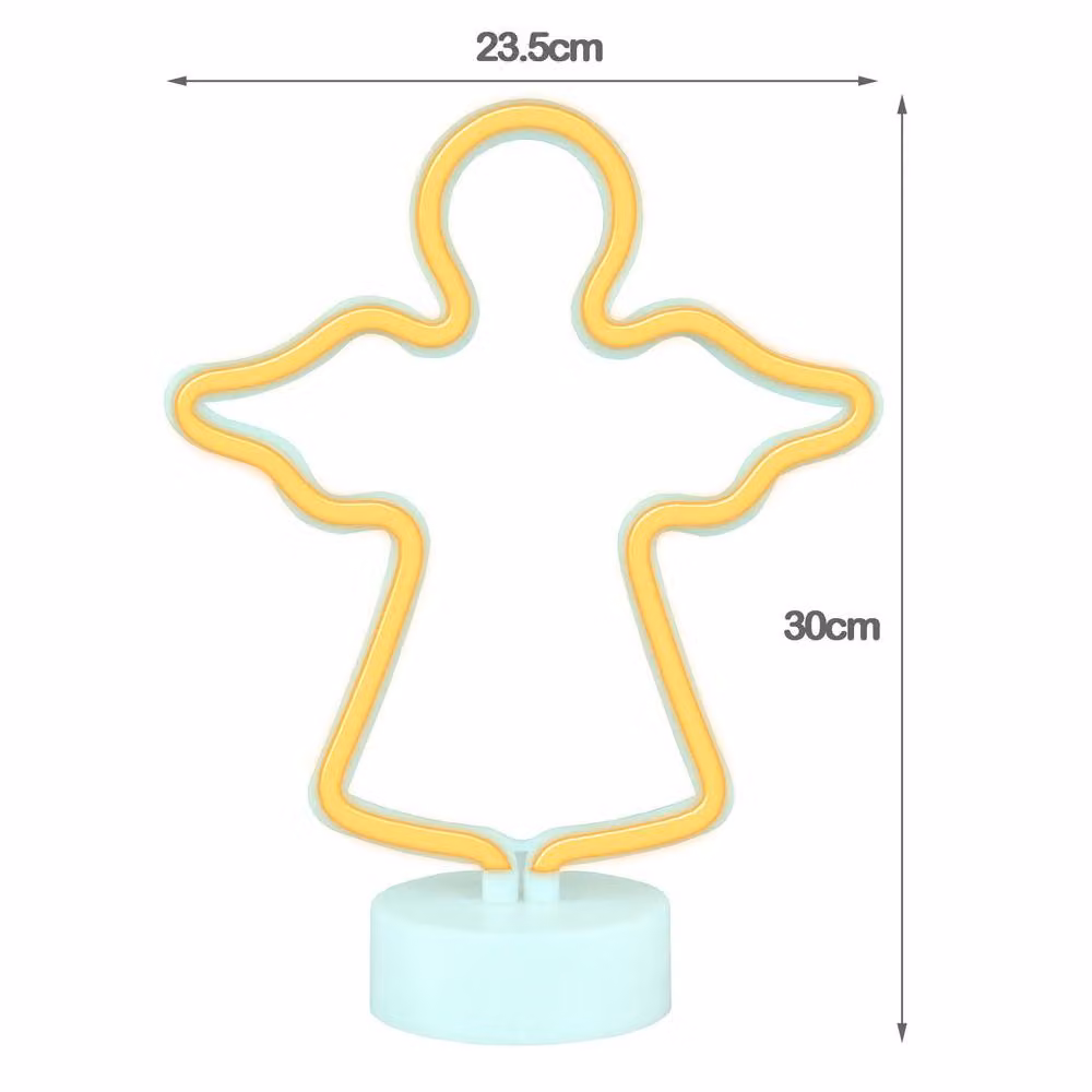 Simpa LED Novelty Neon Angel Light in Warm White – 2
