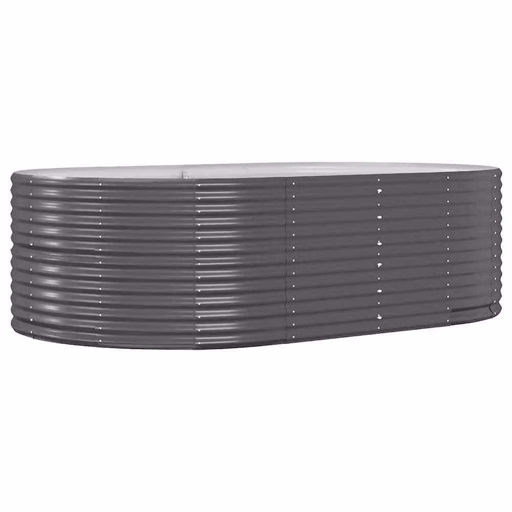 Berkfield Home Garden Anthracite Raised Bed in Powder-coated Steel, W/D/H: 212 x 140 x 68 cm – 2