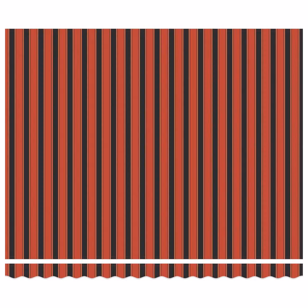 Berkfield Home Manual Retractable Wall-Mounted Awning with LED, Orange and Brown Striped, W: 350 cm, D: 250 cm – 4