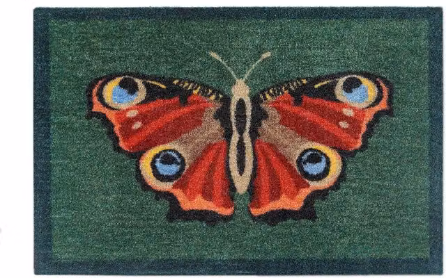 My Mat Butterfly Washable Non-Slip Indoor Mat, Multicolour, W: 50 cm, D: 75 cm – 6