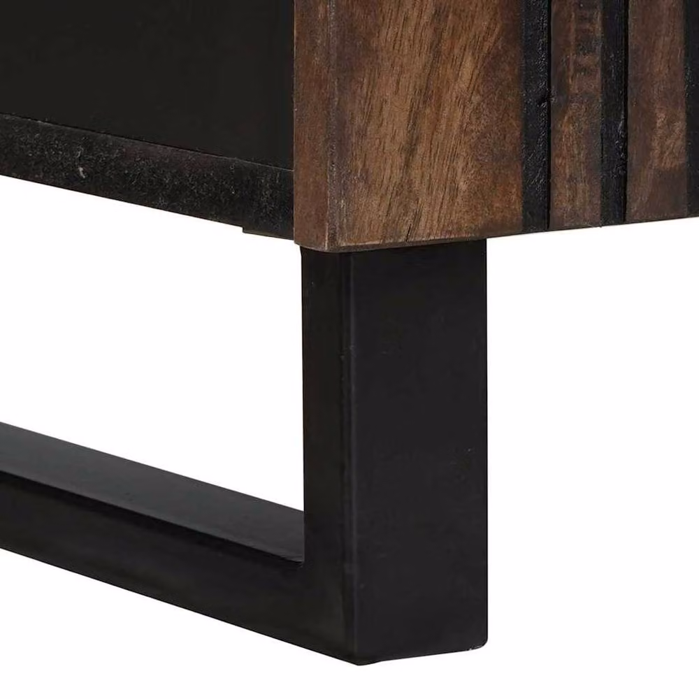 Berkfield Home Sideboard in Brown Solid Mango Wood, W/D/H: 60 x 33.5 x 75 cm – 4