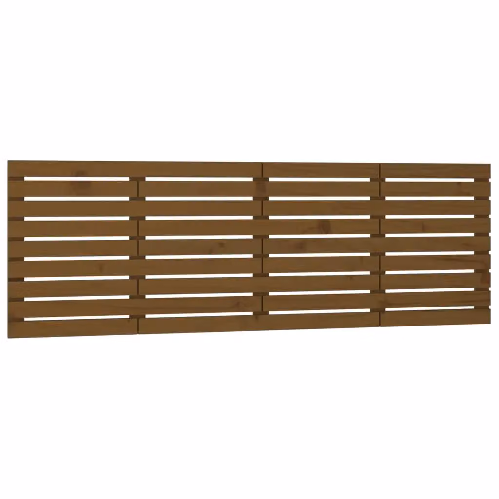 Berkfield Home Rustic Solid Wood Pine Wall Headboard in Honey Brown, W: 206 cm, D: 3 cm, H: 63 cm – 2