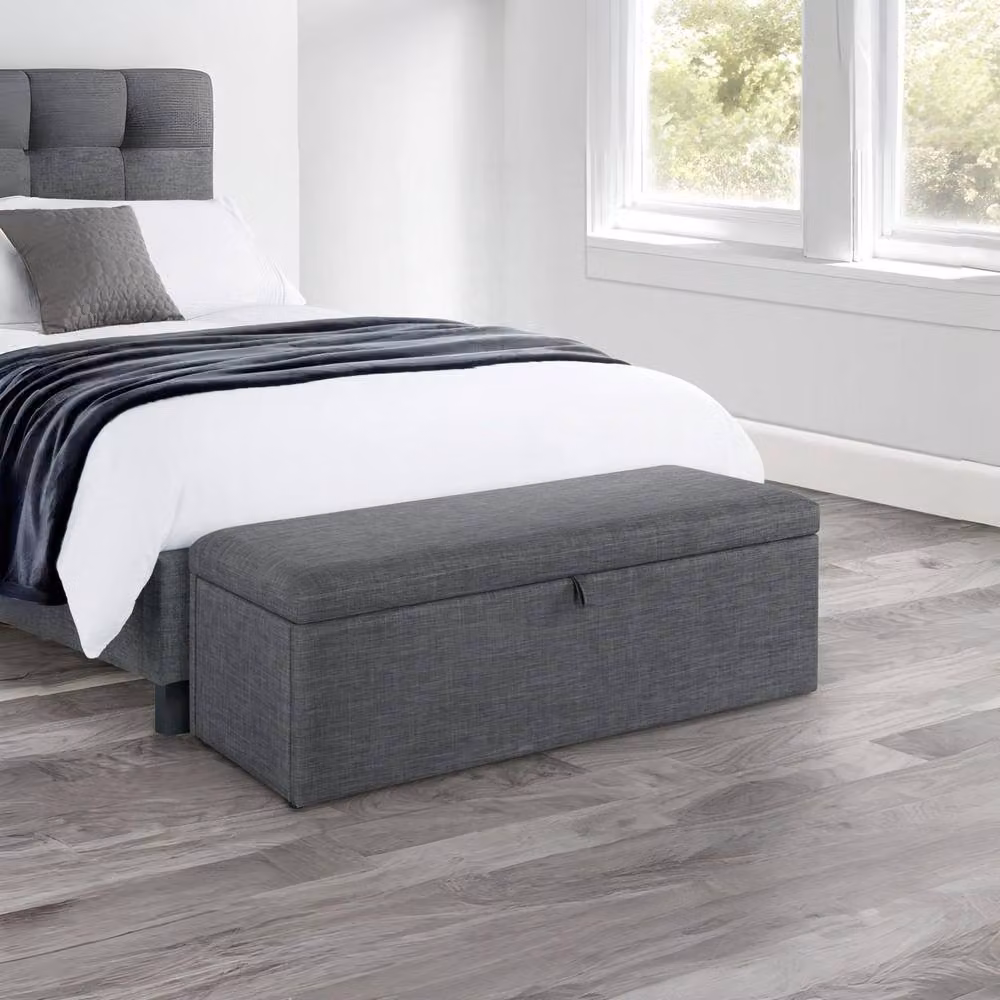 Cheshire Premium Ventura Upholstered Blanket Box in Grey – 3