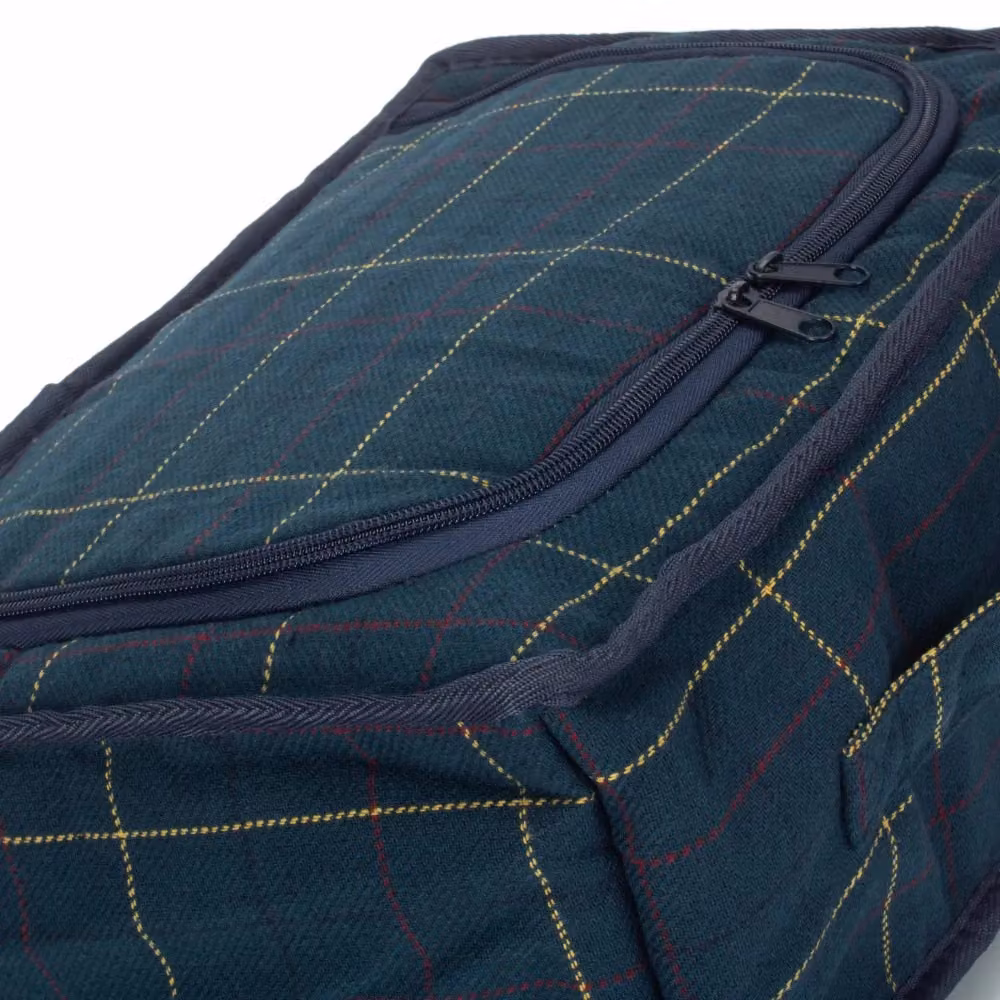 Red Hamper Blue Tweed Polyester Cooler Picnic Bag in Red and Blue – 2