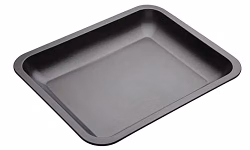 MasterClass Non-Stick Carbon Steel Sloped Roasting Dish, Grey, W: 33 cm, D: 25.5 cm