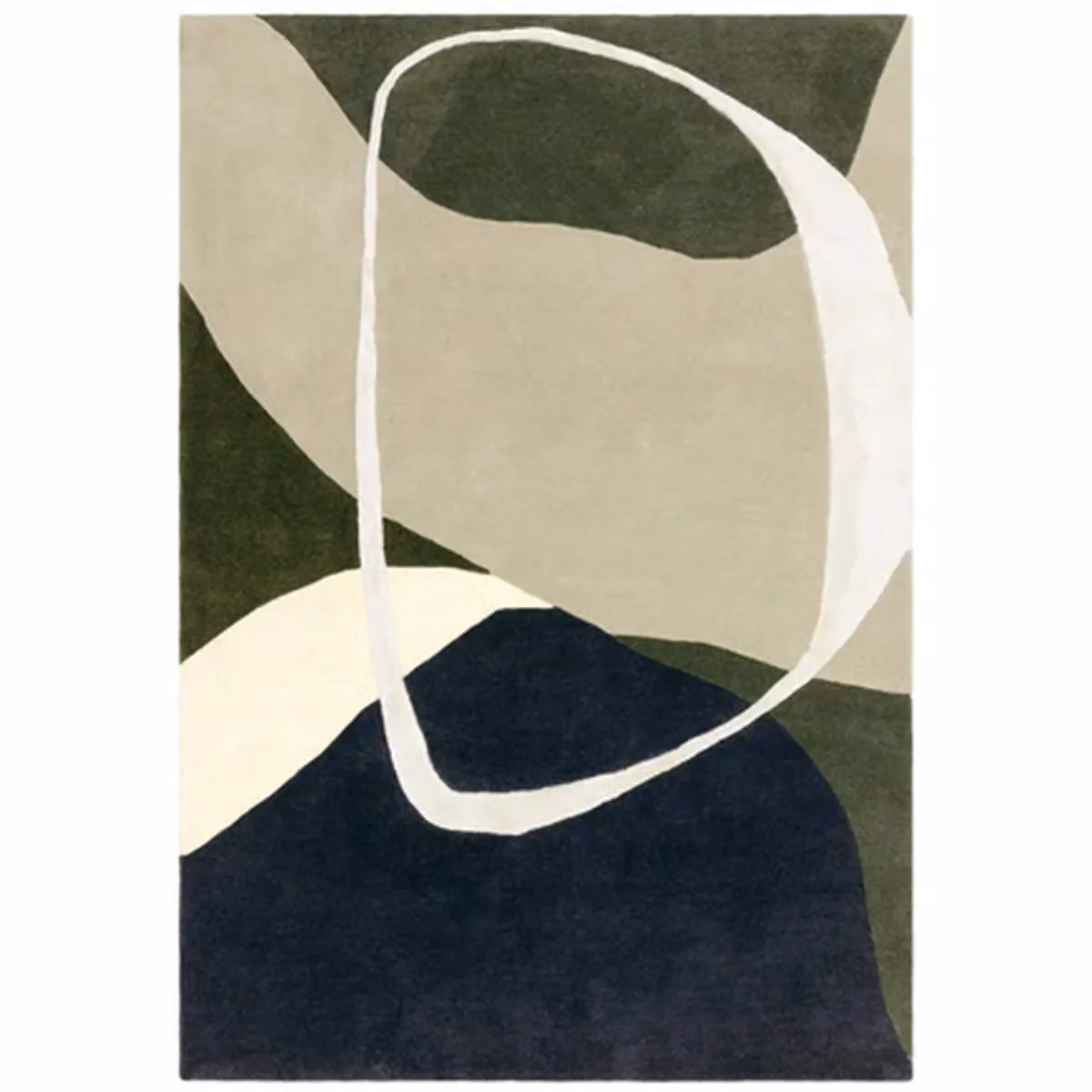 The Rug Shop UK Green Modern Abstract Handmade Area Rug, W: 160 cm, D: 230 cm – 2