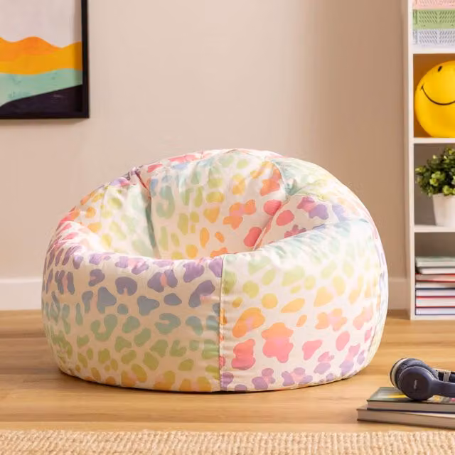 icon Kids Ombre Leopard Print Dome Bean Bag in Multicolour