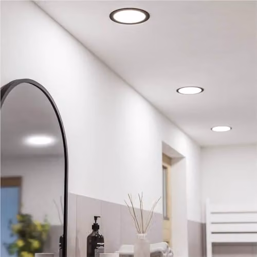 Loops Modern LED Ceiling Light, 10.5W, Black, Pack of 2 – 3