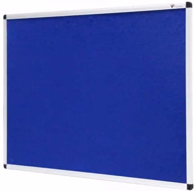 Stationery Outlet Blue Fabric Wall Board W/H: 120 x 90 cm