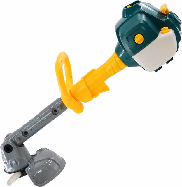 The Magic Toy Shop Kids Garden Strimmer Toy with Lights and Sounds in Green and Multicolour