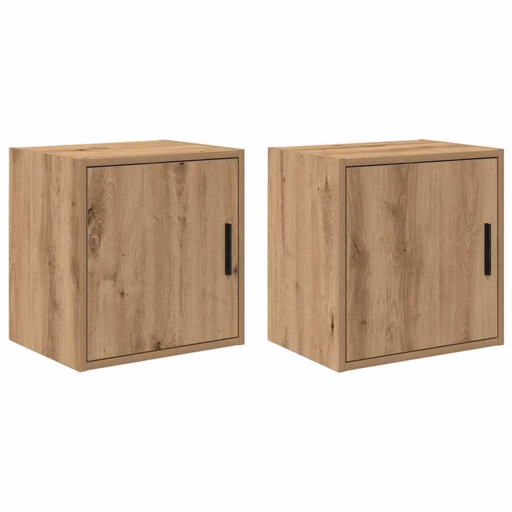 Berkfield Home Artisan Oak Wall Mounted Garage Cabinets, 2 Piece Set in Brown – 1