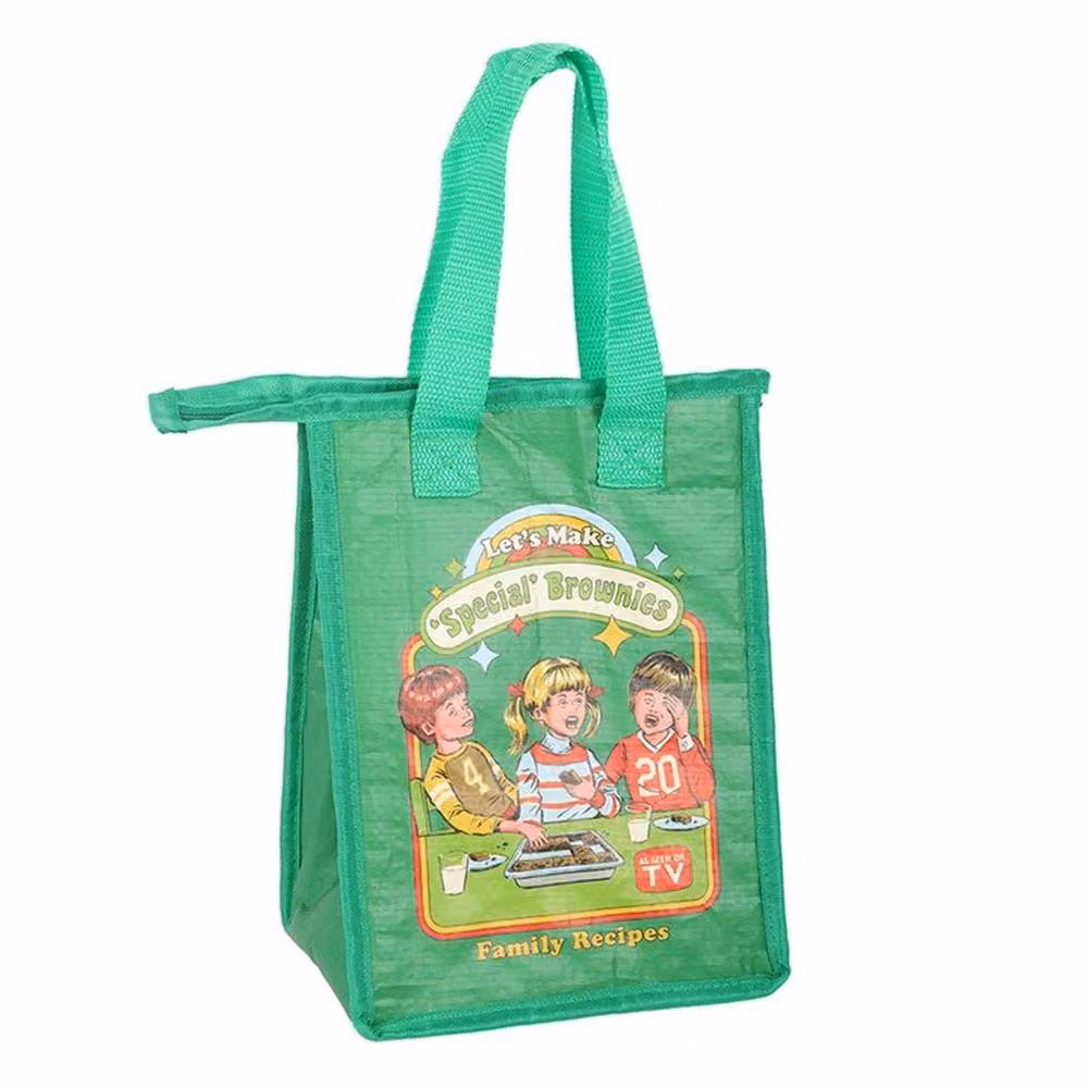 Uniqueful Let's Make Brownies Insulated Fabric Lunch Bag by Steven Rhodes in Green – 3