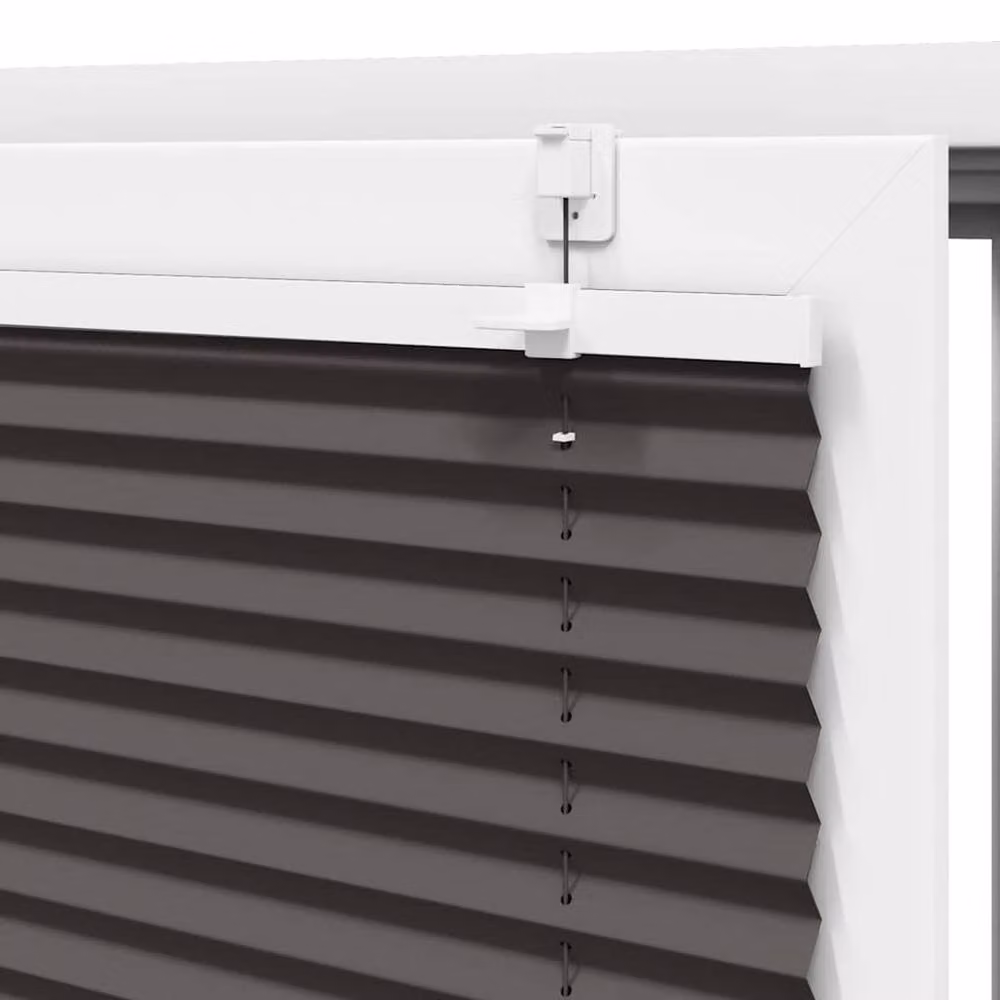Berkfield Home Single Pleat Black Polyester Fabric Blind W: 60 cm, H: 100 cm – 4