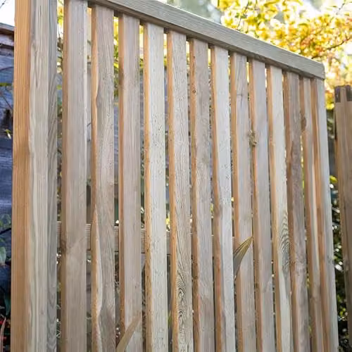 Forest Garden Brown Wooden Vertical Slatted Trellis Screen Board, Pack of 3, H: 180 cm x W: 90 cm x D: 90 cm – 2