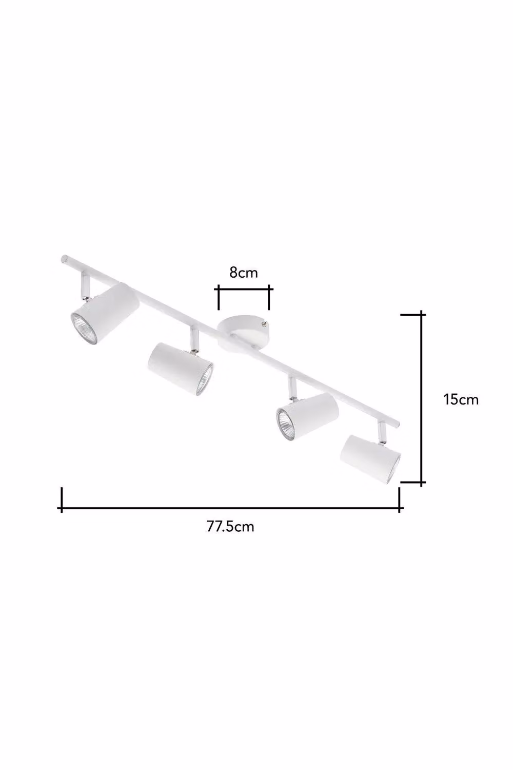 BHS Lighting Barley Modern White Metal Spotlight Bar Ceiling Light – 3