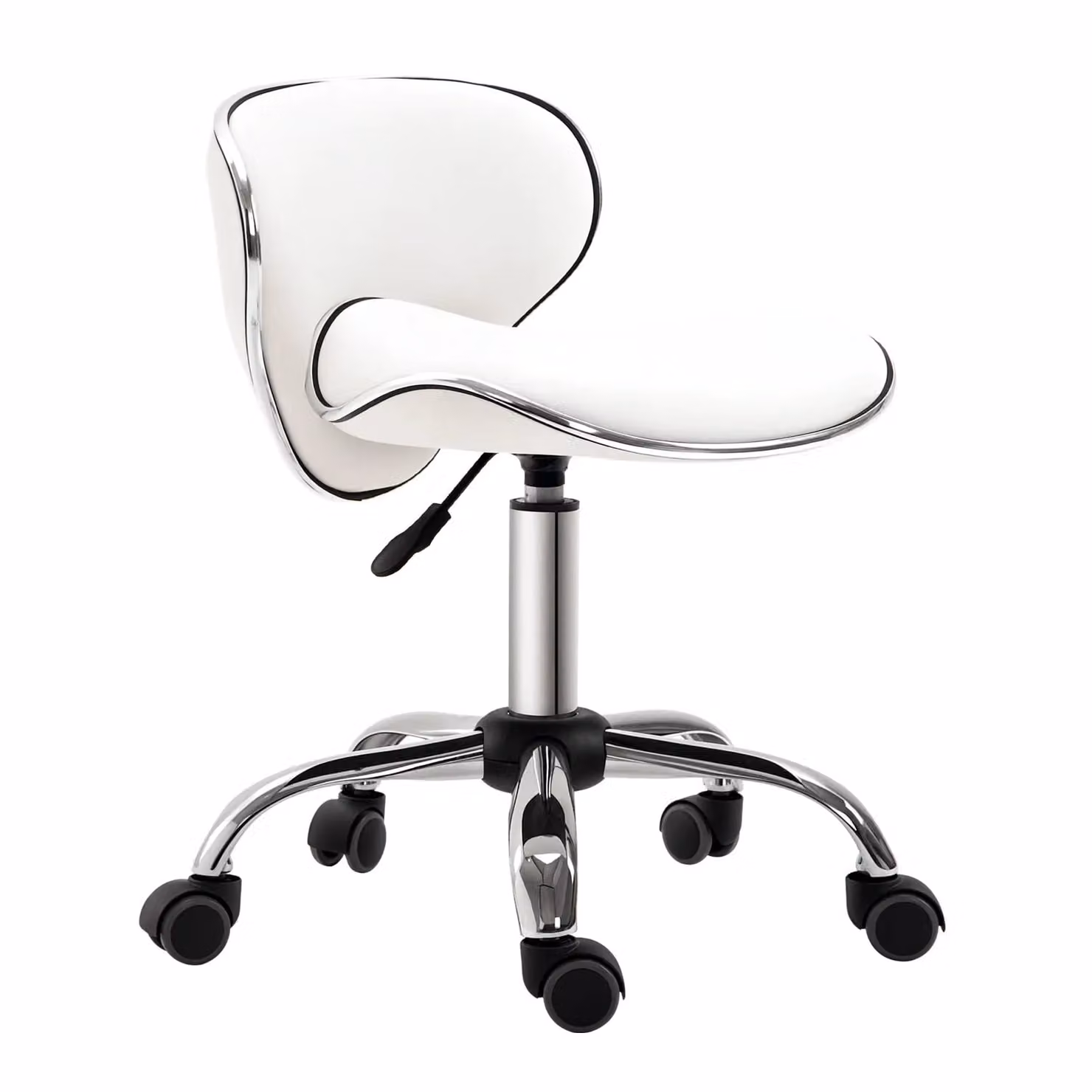 HOMCOM Ergonomic White Executive Office Chair with Synthetic Leather and 360 Degree Swivel – 2