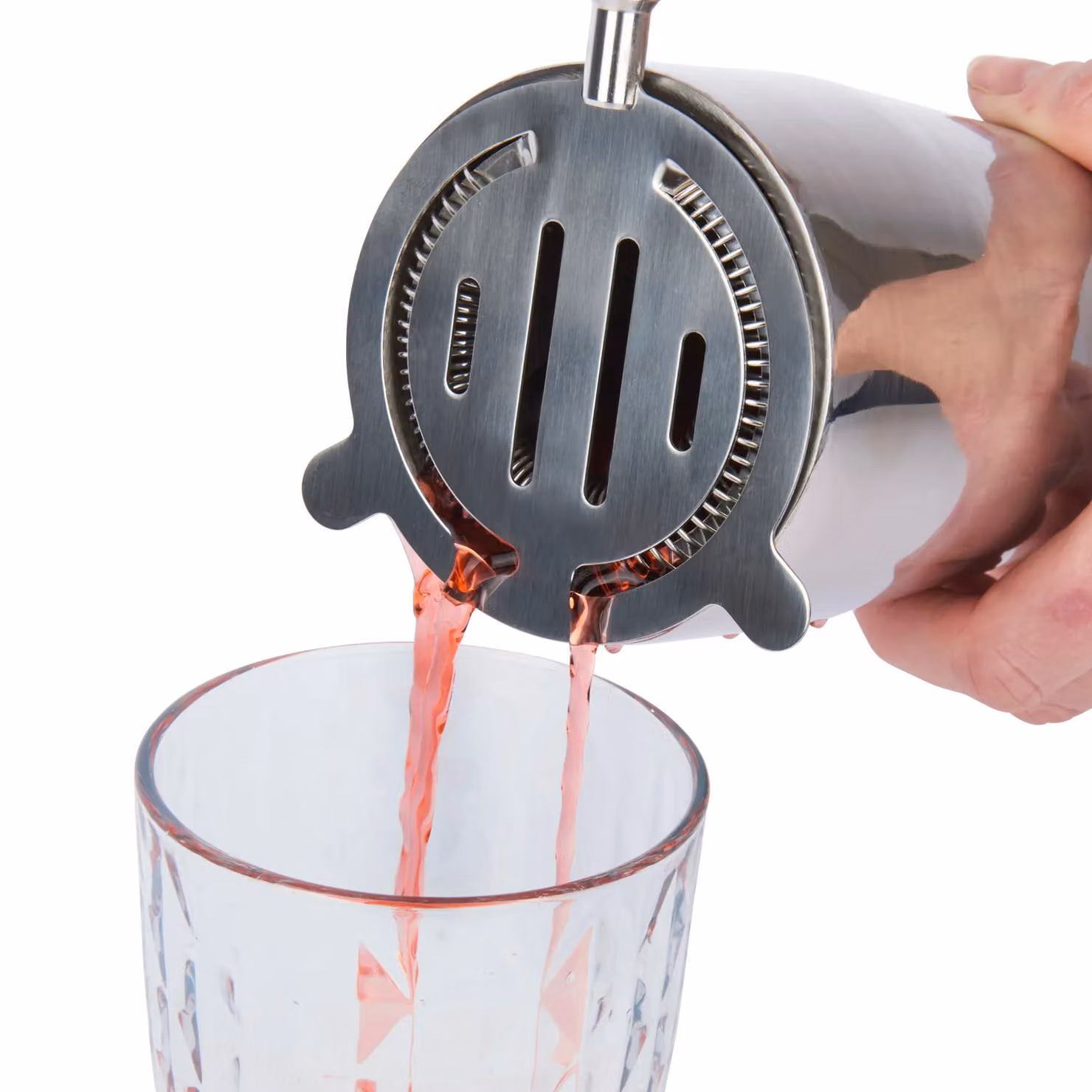 BarCraft Stainless Steel Cocktail Strainer with Handles in Silver – 4