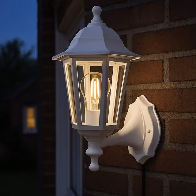 Eglo Olgiata-E White Plastic Outdoor Wall Lantern with Transparent Cover