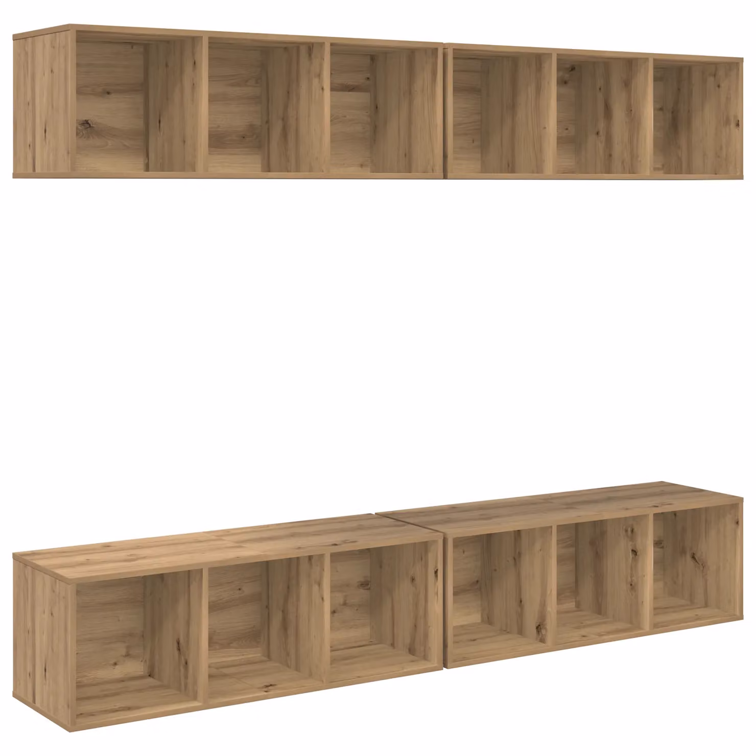 Berkfield Home Wall TV Cabinet with Shelf, Artisan Oak, Brown, W/D/H: 37 x 37 x 107.5 cm – 2