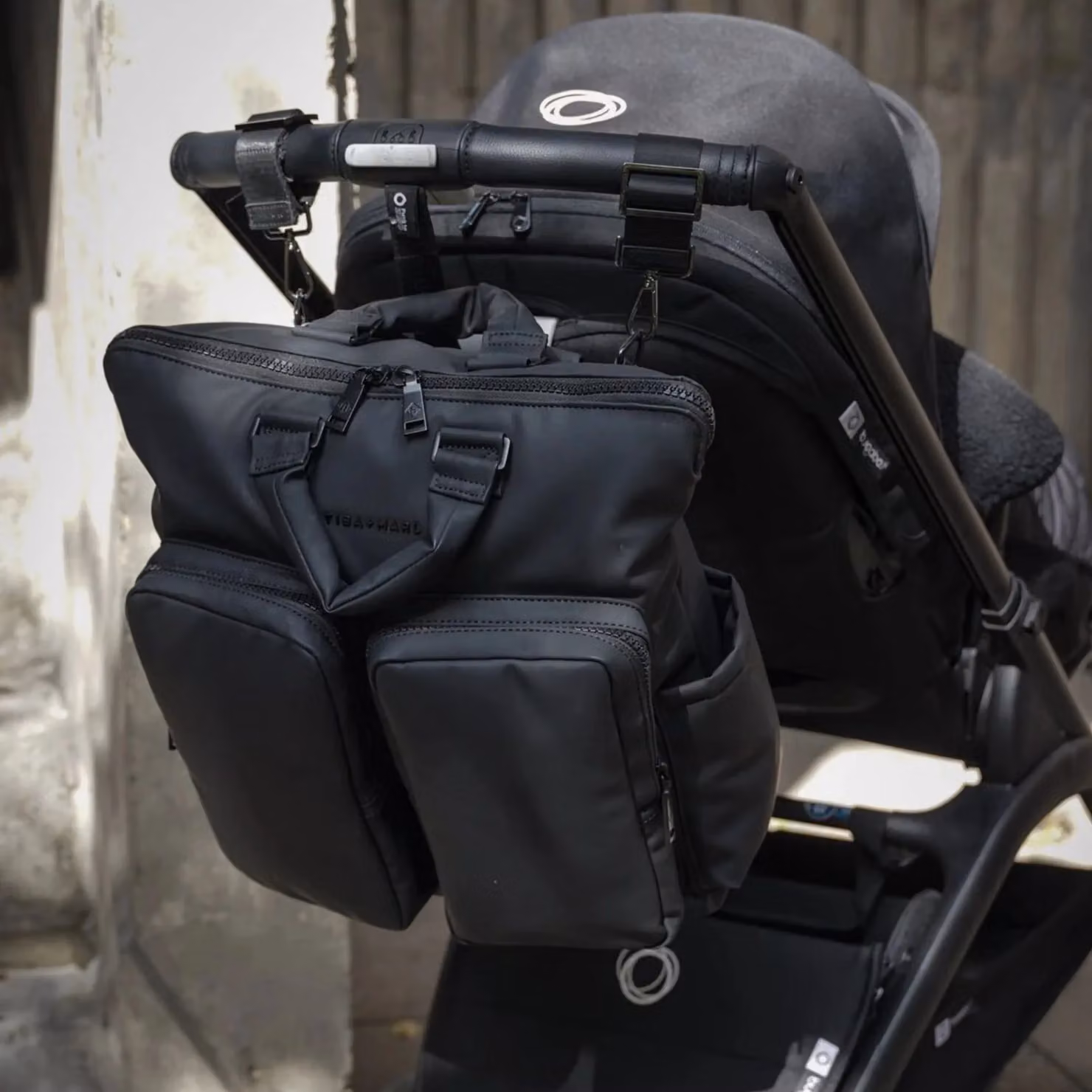 Tiba + Marl Ozzy Changing Tote / Backpack 2.0 in Matte Black – 3
