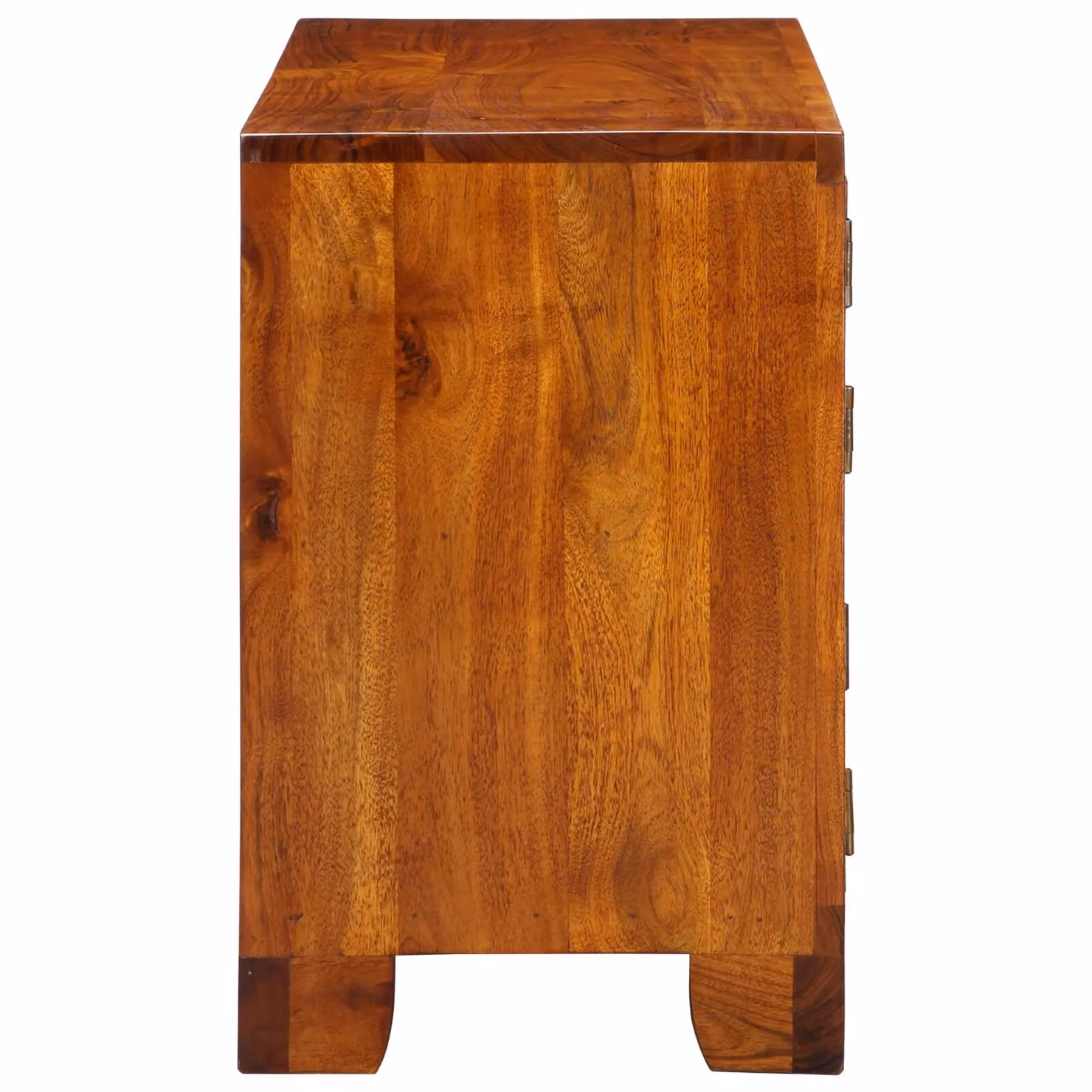 Berkfield Home Acacia Wood Shoe Cabinet, Multicolour, W/D/H: 90 x 35 x 55 cm – 3